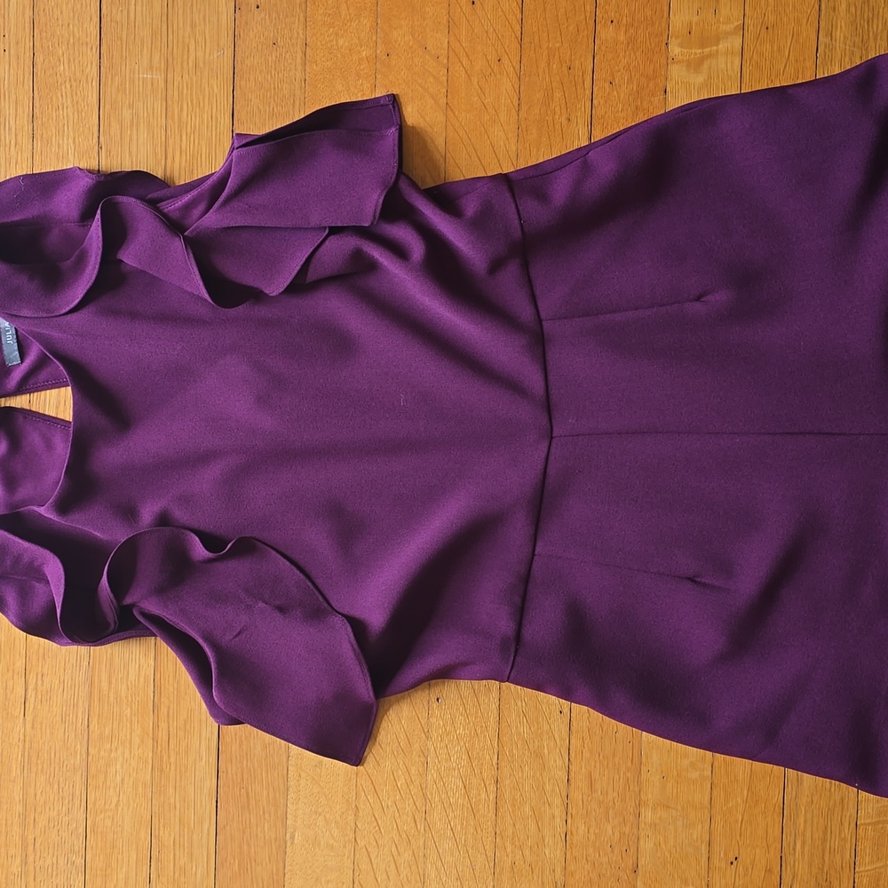 julia jordan, Purple Ruffle Jumpsuit, Back Cut Out, EUC, Women's 6 - Picture 5 of 11